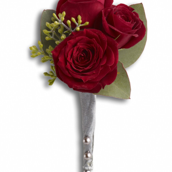 King's Red Rose Boutonniere 