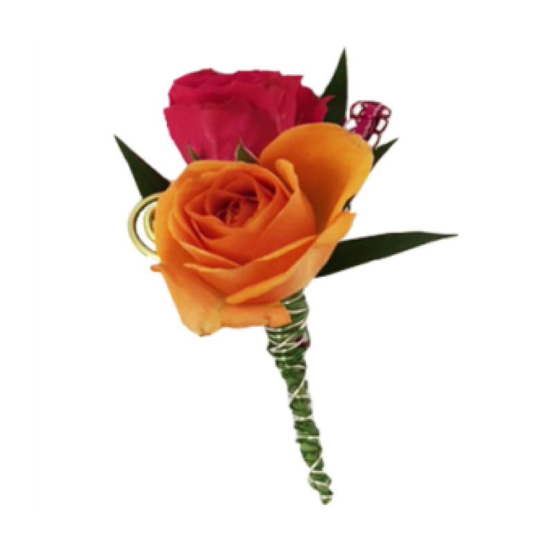 Spray Rose & Wire Boutonniere - Same Day Delivery