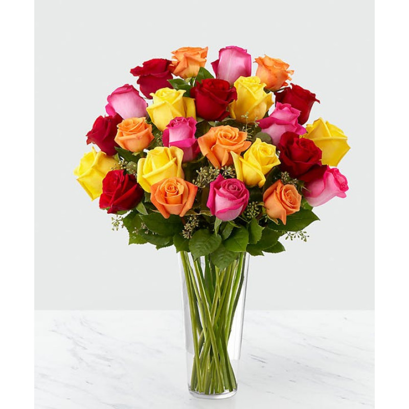 Multicolored Roses  - Same Day Delivery