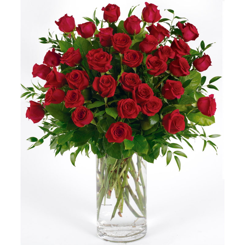 CLASSIC LONG STEM RED ROSES - Same Day Delivery