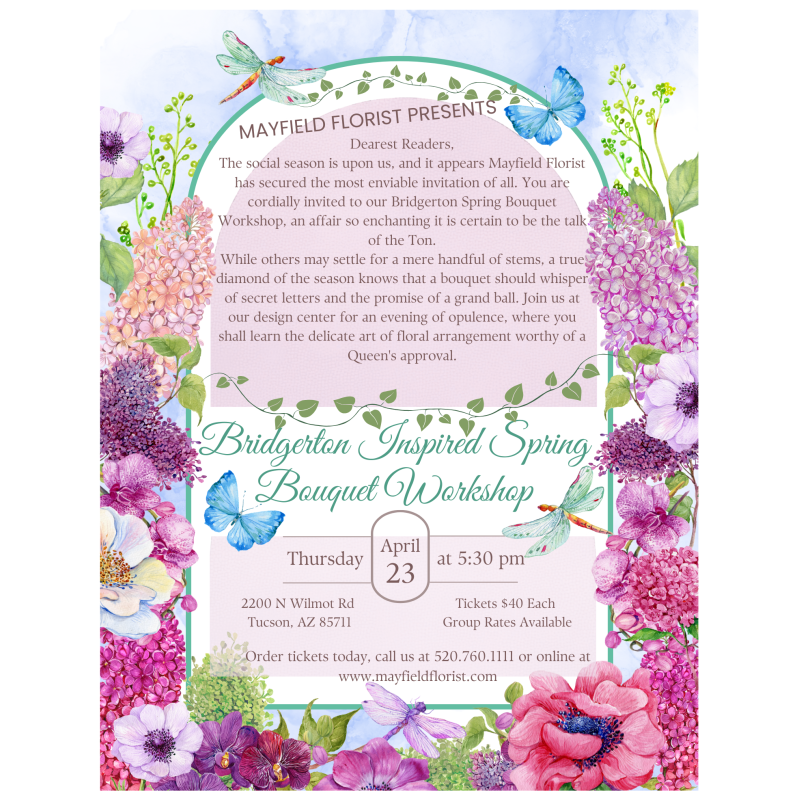 April Workshop - Bridgerton Inspired Spring Bouquet - Same Day Delivery