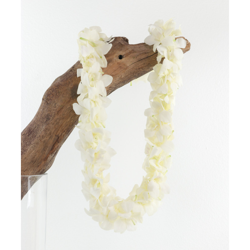 White Orchid Lei (SINGLE) - Same Day Delivery