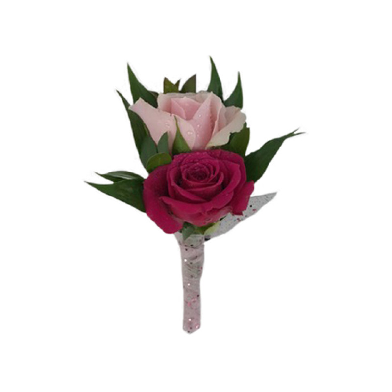 Golden Locks Pink Boutonniere - Same Day Delivery