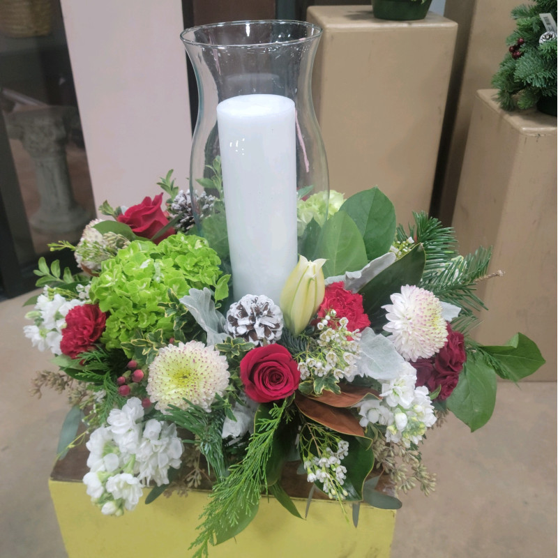Traditional Hurricane Centerpiece - Same Day Delivery
