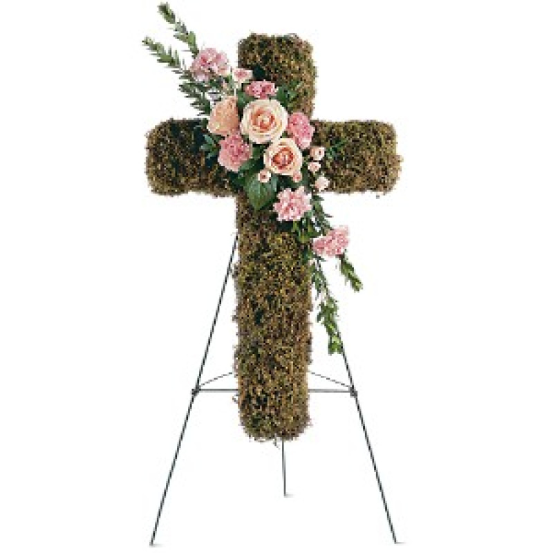 Pink Bouquet Cross - Same Day Delivery