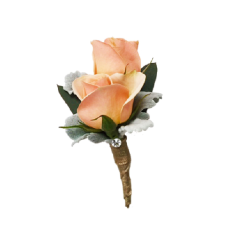 Spray Rose & Bling Boutonniere - Same Day Delivery