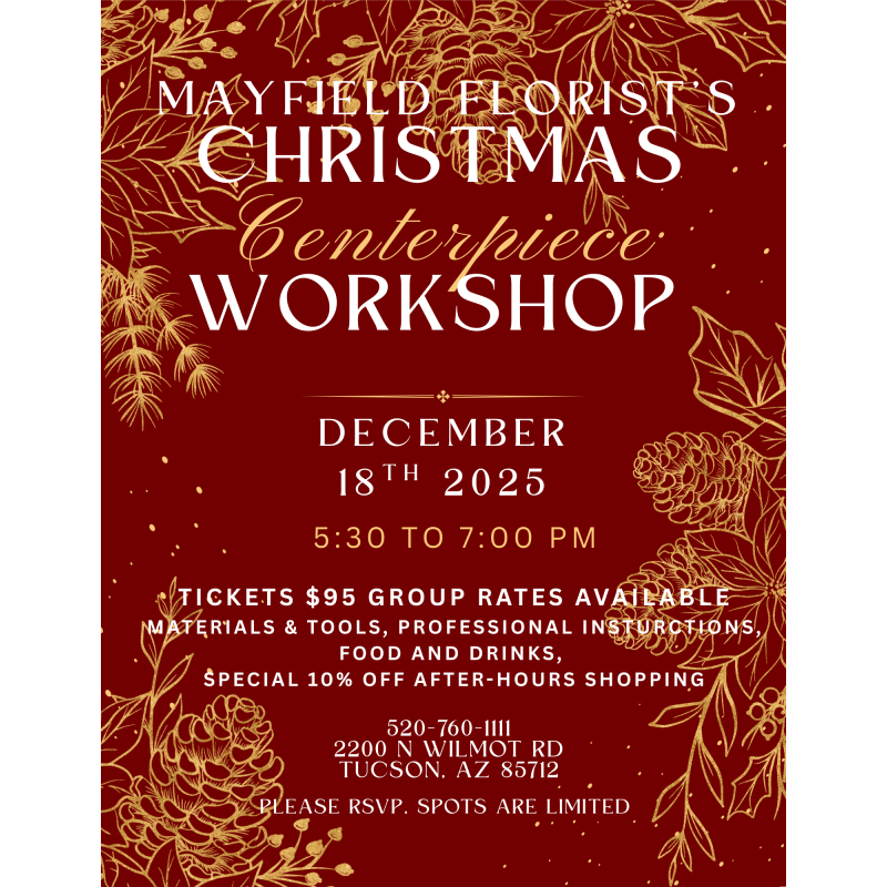 Christmas Workshop - Christmas Centerpieces - Same Day Delivery