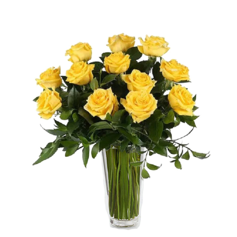 1 Dozen Yellow Roses - Same Day Delivery