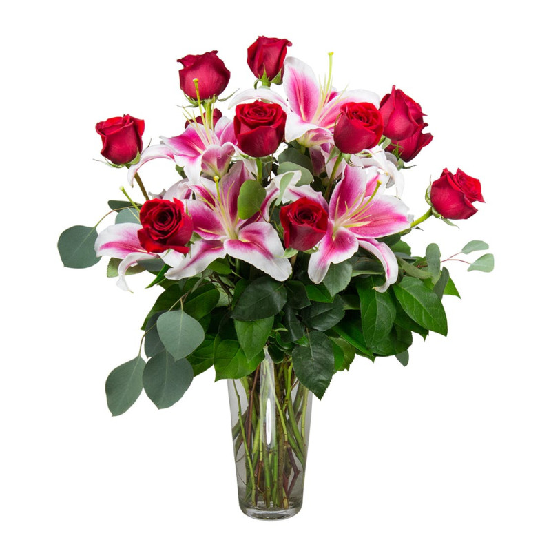 Roses and Lilies - Same Day Delivery