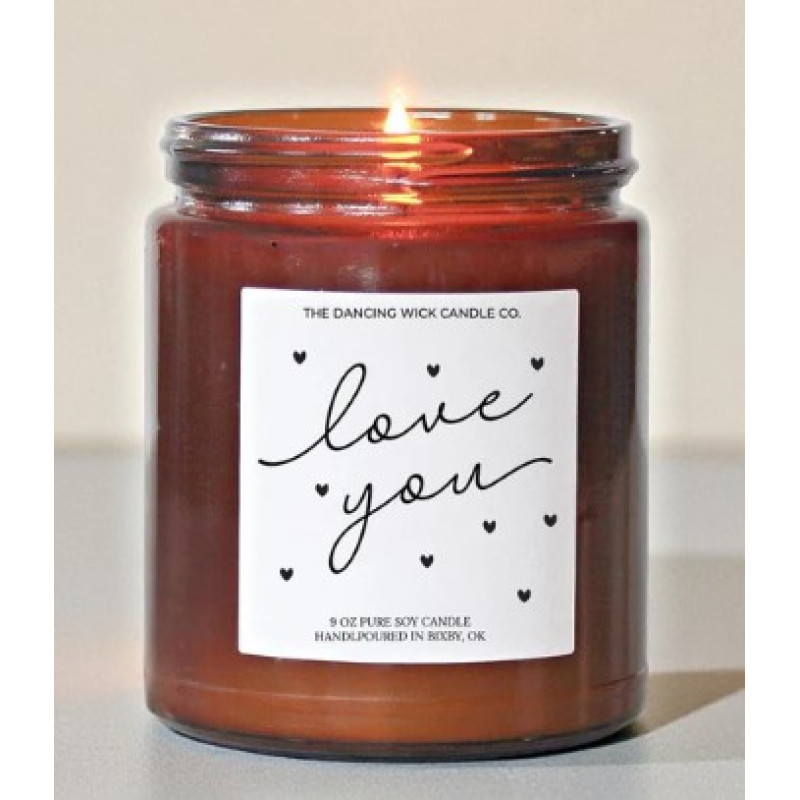 Love You Soy Candle By The Dancing Candle Co. - Same Day Delivery