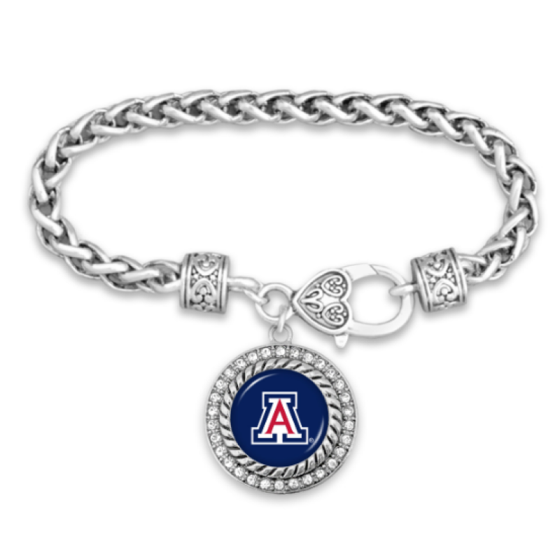 Arizona Wildcats Charm Bracelet - Same Day Delivery