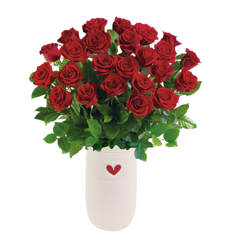 CLASSIC LONG STEM RED ROSES - Same Day Delivery