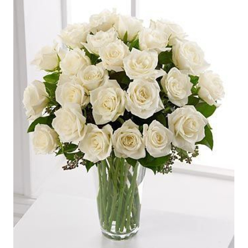 Elegant White Roses - Same Day Delivery