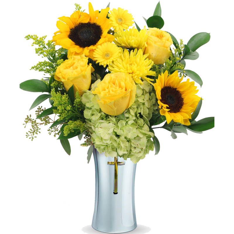 Yellow Tribute Arrangement  - Same Day Delivery