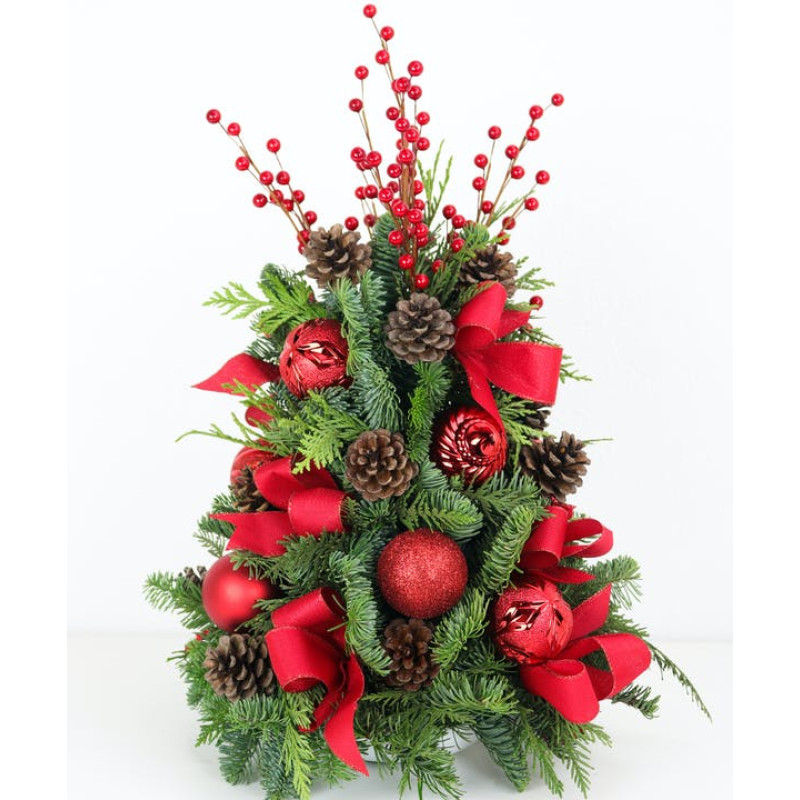 Mini Christmas Tree (Red) - Same Day Delivery