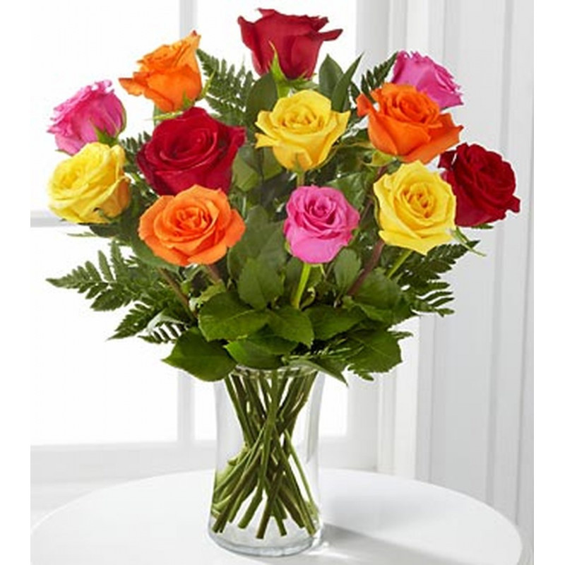 Multicolored Roses  - Same Day Delivery